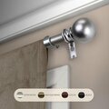 Kd Encimera 0.625 in. Jayden Curtain Rod with 28 to 48 in. Extension, Satin Nickel KD3720202